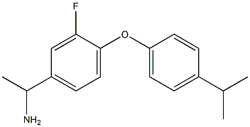 1-{3-fluoro-4-[4-(propan-2-yl)phenoxy]phenyl}ethan-1-amine Struktur