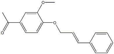 1-{3-methoxy-4-[(3-phenylprop-2-en-1-yl)oxy]phenyl}ethan-1-one Struktur