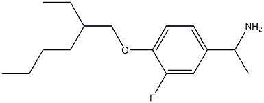 1-{4-[(2-ethylhexyl)oxy]-3-fluorophenyl}ethan-1-amine Struktur