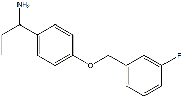 1-{4-[(3-fluorobenzyl)oxy]phenyl}propan-1-amine Struktur