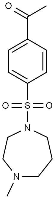 1-{4-[(4-methyl-1,4-diazepane-1-)sulfonyl]phenyl}ethan-1-one Struktur