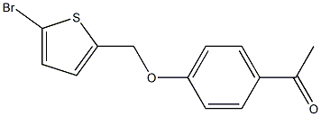 1-{4-[(5-bromothien-2-yl)methoxy]phenyl}ethanone Struktur