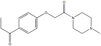 1-{4-[2-(4-methylpiperazin-1-yl)-2-oxoethoxy]phenyl}propan-1-one Struktur