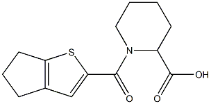 1-{4H,5H,6H-cyclopenta[b]thiophen-2-ylcarbonyl}piperidine-2-carboxylic acid Struktur