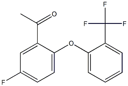 1-{5-fluoro-2-[2-(trifluoromethyl)phenoxy]phenyl}ethan-1-one Struktur