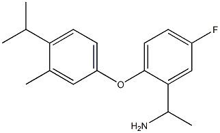 1-{5-fluoro-2-[3-methyl-4-(propan-2-yl)phenoxy]phenyl}ethan-1-amine Struktur