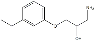 1-amino-3-(3-ethylphenoxy)propan-2-ol Struktur