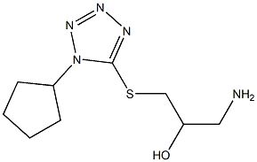 1-amino-3-[(1-cyclopentyl-1H-1,2,3,4-tetrazol-5-yl)sulfanyl]propan-2-ol Struktur