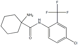 1-amino-N-[4-chloro-2-(trifluoromethyl)phenyl]cyclohexane-1-carboxamide Struktur