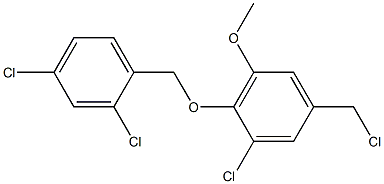 1-chloro-5-(chloromethyl)-2-[(2,4-dichlorophenyl)methoxy]-3-methoxybenzene Struktur