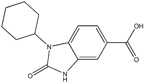 1-cyclohexyl-2-oxo-2,3-dihydro-1H-1,3-benzodiazole-5-carboxylic acid Struktur