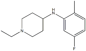 1-ethyl-N-(5-fluoro-2-methylphenyl)piperidin-4-amine Struktur