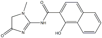 1-hydroxy-N-(1-methyl-4-oxo-4,5-dihydro-1H-imidazol-2-yl)naphthalene-2-carboxamide Struktur