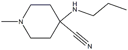 1-methyl-4-(propylamino)piperidine-4-carbonitrile Struktur