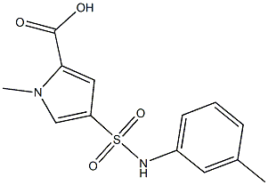 1-methyl-4-{[(3-methylphenyl)amino]sulfonyl}-1H-pyrrole-2-carboxylic acid Struktur