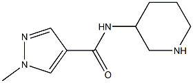 1-methyl-N-(piperidin-3-yl)-1H-pyrazole-4-carboxamide Struktur