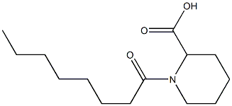 1-octanoylpiperidine-2-carboxylic acid Struktur