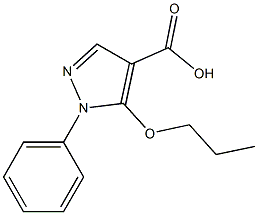 1-phenyl-5-propoxy-1H-pyrazole-4-carboxylic acid Struktur