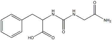 2-({[(2-amino-2-oxoethyl)amino]carbonyl}amino)-3-phenylpropanoic acid Struktur