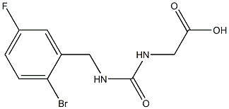 2-({[(2-bromo-5-fluorophenyl)methyl]carbamoyl}amino)acetic acid Struktur