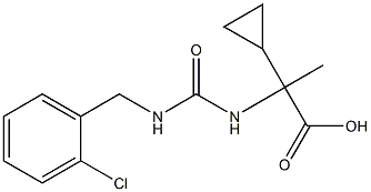 2-({[(2-chlorophenyl)methyl]carbamoyl}amino)-2-cyclopropylpropanoic acid Struktur