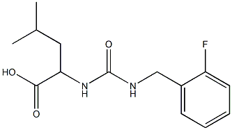 2-({[(2-fluorophenyl)methyl]carbamoyl}amino)-4-methylpentanoic acid Struktur