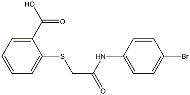 2-({[(4-bromophenyl)carbamoyl]methyl}sulfanyl)benzoic acid Struktur