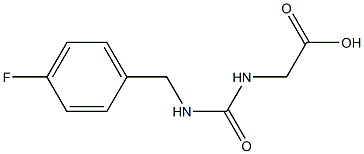 2-({[(4-fluorophenyl)methyl]carbamoyl}amino)acetic acid Struktur