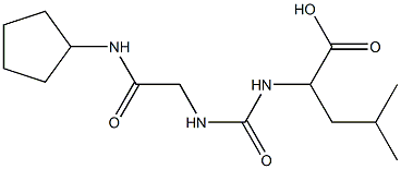 2-({[(cyclopentylcarbamoyl)methyl]carbamoyl}amino)-4-methylpentanoic acid Struktur