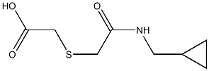 2-({[(cyclopropylmethyl)carbamoyl]methyl}sulfanyl)acetic acid Struktur