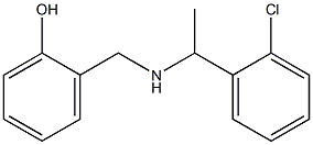 2-({[1-(2-chlorophenyl)ethyl]amino}methyl)phenol Struktur