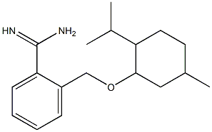 2-({[5-methyl-2-(propan-2-yl)cyclohexyl]oxy}methyl)benzene-1-carboximidamide Struktur