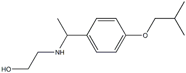 2-({1-[4-(2-methylpropoxy)phenyl]ethyl}amino)ethan-1-ol Struktur