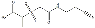 2-({2-[(2-cyanoethyl)amino]-2-oxoethyl}sulfonyl)propanoic acid Struktur