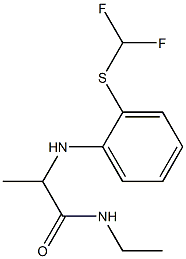 2-({2-[(difluoromethyl)sulfanyl]phenyl}amino)-N-ethylpropanamide Struktur