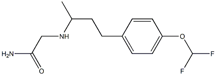 2-({3-[4-(difluoromethoxy)phenyl]-1-methylpropyl}amino)acetamide Struktur