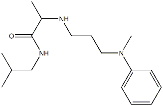 2-({3-[methyl(phenyl)amino]propyl}amino)-N-(2-methylpropyl)propanamide Struktur