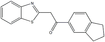 2-(1,3-benzothiazol-2-yl)-1-(2,3-dihydro-1H-inden-5-yl)ethan-1-one Struktur