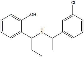 2-(1-{[1-(3-chlorophenyl)ethyl]amino}propyl)phenol Struktur