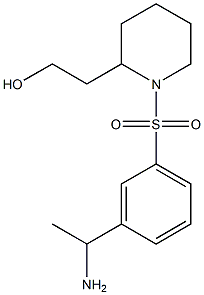 2-(1-{[3-(1-aminoethyl)benzene]sulfonyl}piperidin-2-yl)ethan-1-ol Struktur