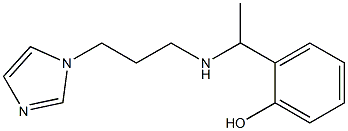 2-(1-{[3-(1H-imidazol-1-yl)propyl]amino}ethyl)phenol Struktur