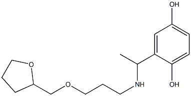 2-(1-{[3-(oxolan-2-ylmethoxy)propyl]amino}ethyl)benzene-1,4-diol Struktur