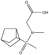 2-(1-{bicyclo[2.2.1]heptan-2-yl}-N-methylacetamido)acetic acid Struktur