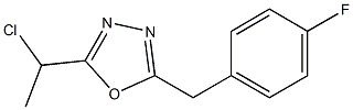 2-(1-chloroethyl)-5-(4-fluorobenzyl)-1,3,4-oxadiazole Struktur