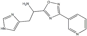 2-(1H-imidazol-4-yl)-1-[3-(pyridin-3-yl)-1,2,4-oxadiazol-5-yl]ethan-1-amine Struktur