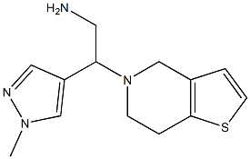 2-(1-methyl-1H-pyrazol-4-yl)-2-{4H,5H,6H,7H-thieno[3,2-c]pyridin-5-yl}ethan-1-amine Struktur