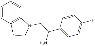 2-(2,3-dihydro-1H-indol-1-yl)-1-(4-fluorophenyl)ethanamine Struktur