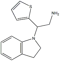 2-(2,3-dihydro-1H-indol-1-yl)-2-thien-2-ylethanamine Struktur