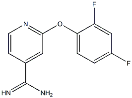 2-(2,4-difluorophenoxy)pyridine-4-carboximidamide Struktur