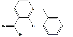 2-(2,4-dimethylphenoxy)pyridine-3-carboximidamide Struktur